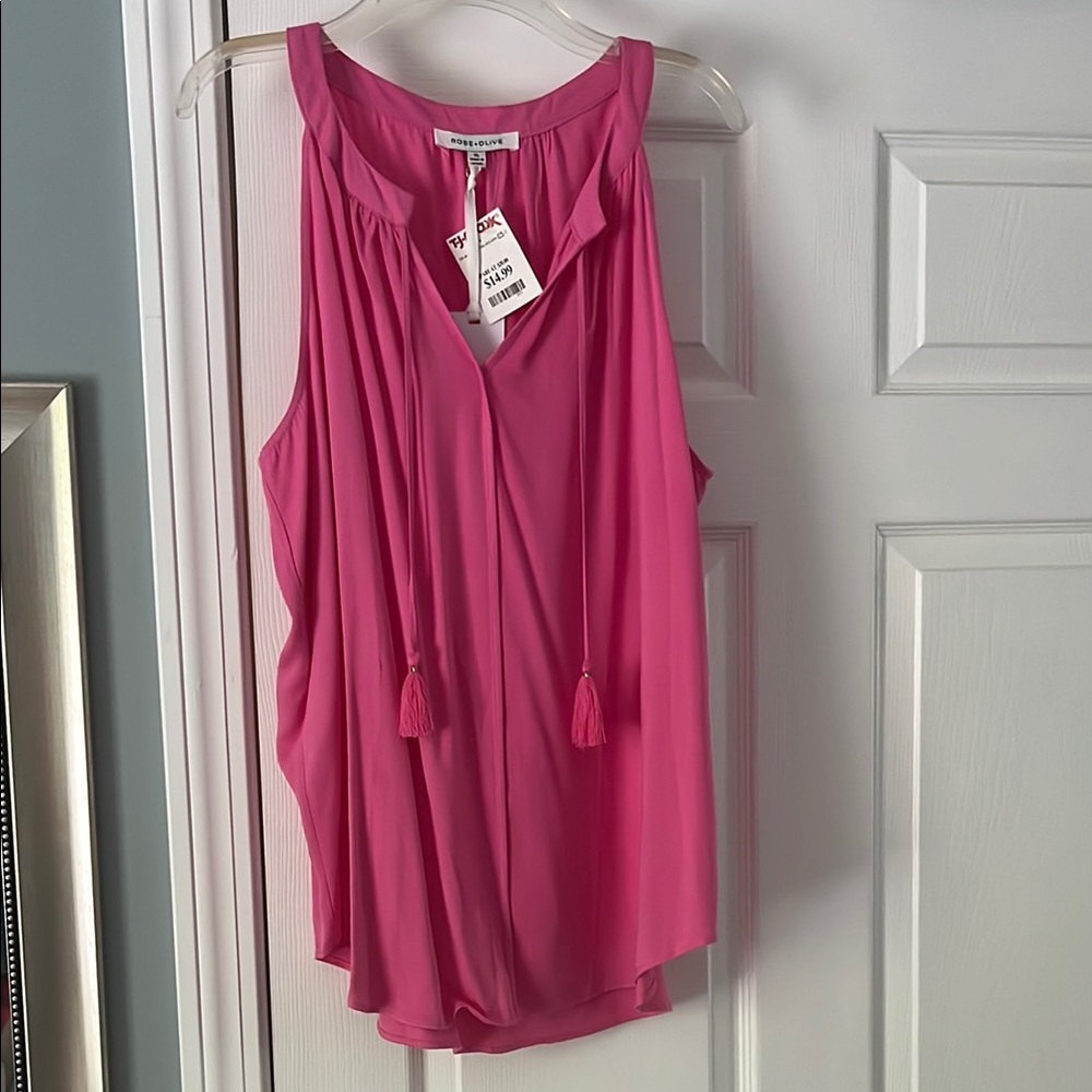 Vince Camuto Pink Blouse with Chic Silhouette